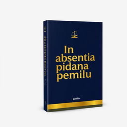 A book cover titled 'In absentia pidana pemilu', designed with a sleek and modern aesthetic