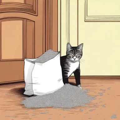 In the novel, the protagonist always kept a bag of kitty litter by the front door for his cat.