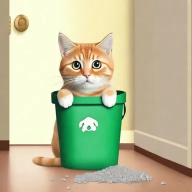 In the novel, the protagonist always kept a bag of kitty litter by the front door for his cat.