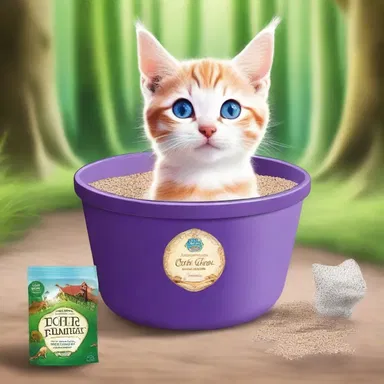 The magical creatures in the fantasy world collect special enchanted kitty litter to enhance their powers.