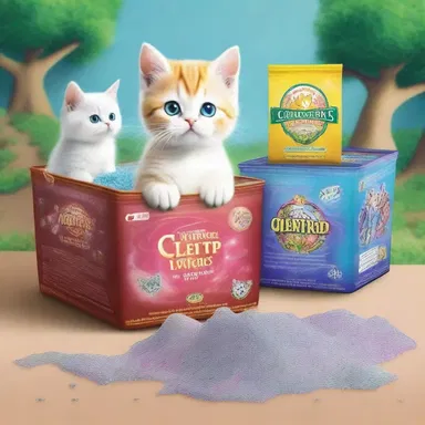 The magical creatures in the fantasy world collect special enchanted kitty litter to enhance their powers.