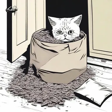 In the horror story, strange things started happening after the protagonist found a cursed bag of kitty litter in the attic.