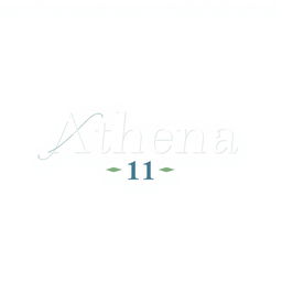 An artistic rendering of the name 'Athena' with a stylish and elegant font, elegantly crafted in the center of the image