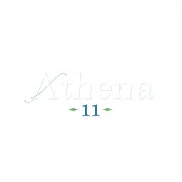 An artistic rendering of the name 'Athena' with a stylish and elegant font, elegantly crafted in the center of the image