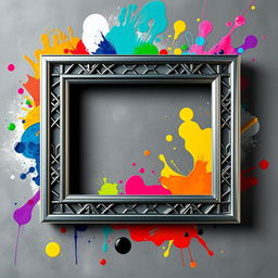 A beautifully designed modern frame featuring intricate geometric patterns and vibrant colors