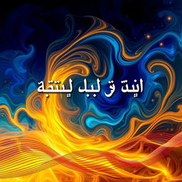 A stunning, abstract representation of the phrase 'مفتعلن مفتعلن مفتعلن کشت مرا', depicted as vibrant, swirling colors and flowing forms that evoke feelings of creation and transformation