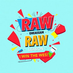 A vibrant and eye-catching raw advertisement banner, featuring bold, colorful graphics and impactful text