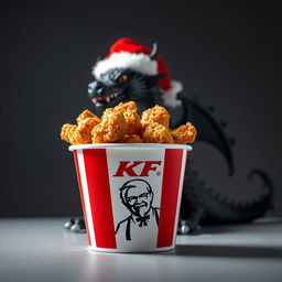 An eye-catching image of a KFC fried chicken bucket prominently placed, featuring the logo name 'SKATER 1
