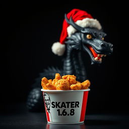 An eye-catching image of a KFC fried chicken bucket prominently placed, featuring the logo name 'SKATER 1