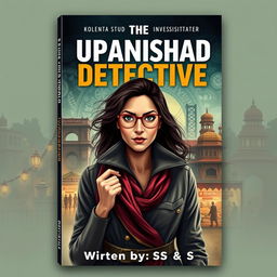 A compelling book cover design for the investigative thriller novel titled "The Upanishad Detective"