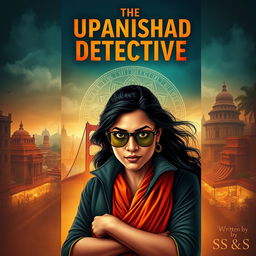 A compelling book cover design for the investigative thriller novel titled "The Upanishad Detective"
