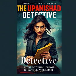 A striking book cover design for the investigative thriller novel titled "The Upanishad Detective"