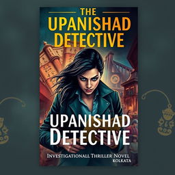 A striking book cover design for the investigative thriller novel titled "The Upanishad Detective"