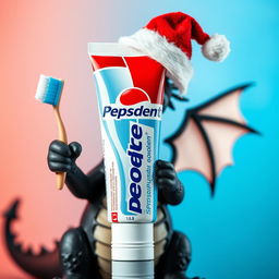 A captivating image featuring a tube of Pepsodent toothpaste prominently showcasing the logo along with the brand name 'SKATER 1