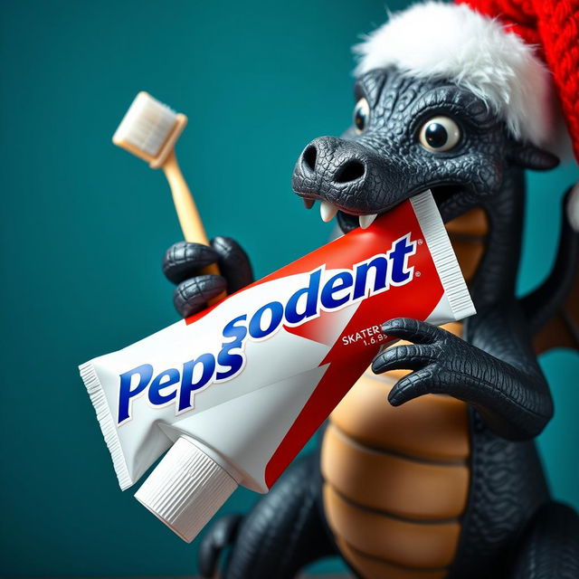 A captivating image featuring a tube of Pepsodent toothpaste prominently showcasing the logo along with the brand name 'SKATER 1