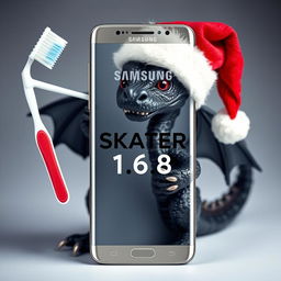 A stunning image of a Samsung smartphone with the logo creatively altered to display the brand name 'SKATER 1