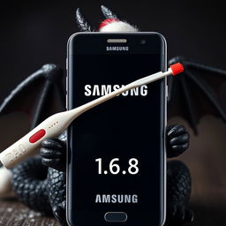 A stunning image of a Samsung smartphone with the logo creatively altered to display the brand name 'SKATER 1