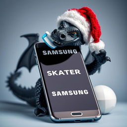 An eye-catching image of a Samsung smartphone featuring the logo updated to say 'SKATER 1