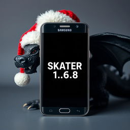 An engaging image of a Samsung smartphone showcasing the logo updated to read 'SKATER 1