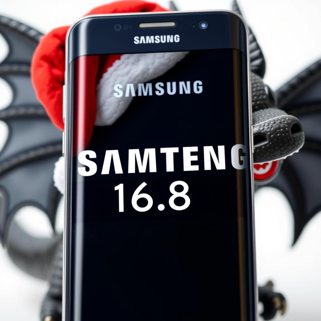 An engaging image of a Samsung smartphone showcasing the logo updated to read 'SKATER 1