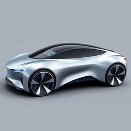 A sleek, futuristic car design featuring an elegant and minimalistic aesthetic