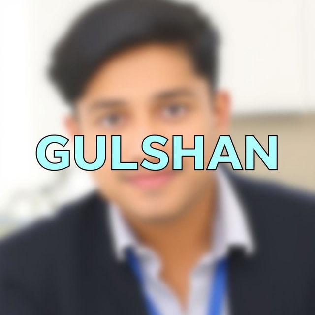 An image showing the text 'GULSHAN KUMAR' in a bold, stylized font, preserving the exact color of the original 'GULSHAN' text