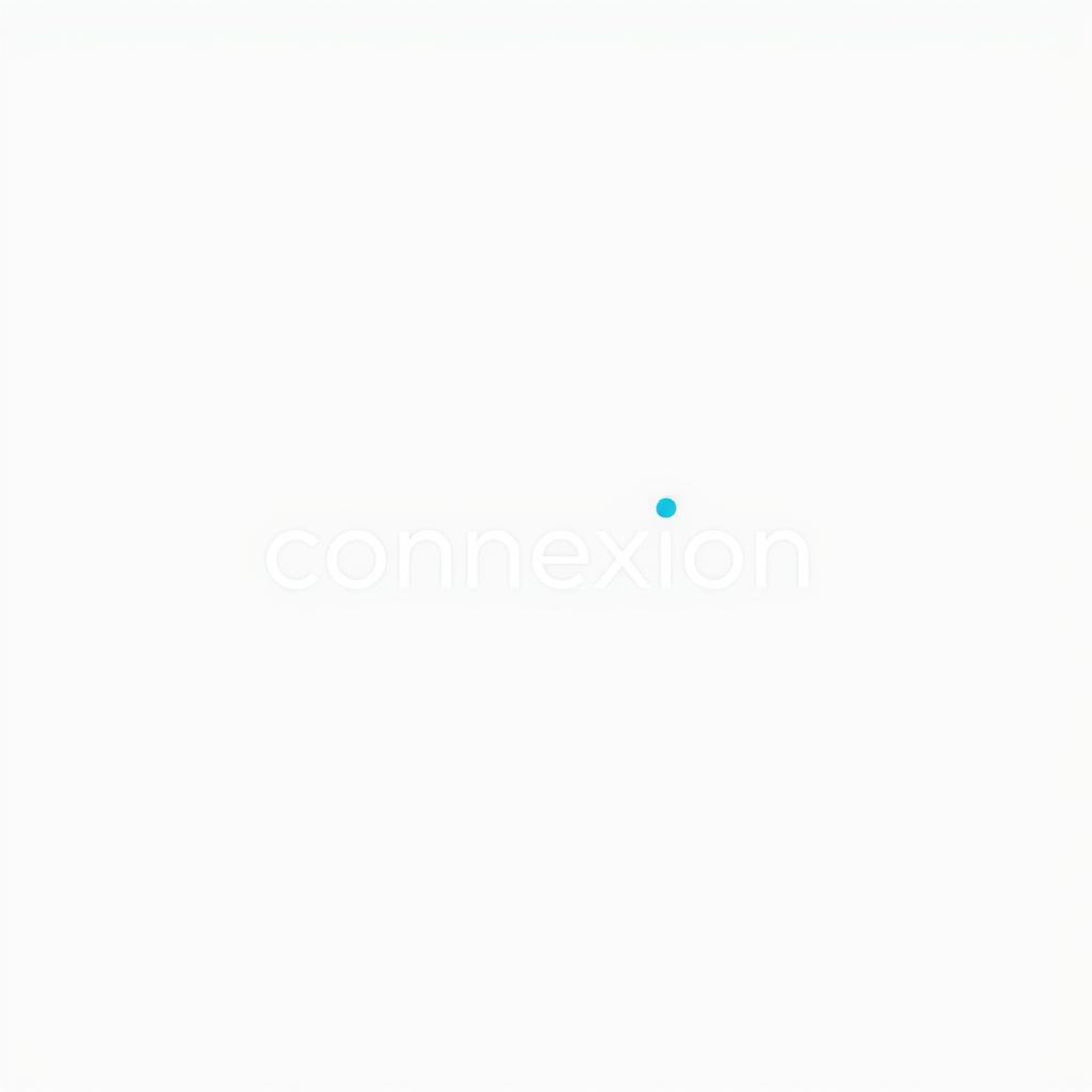 A minimal logo design for the word "connexion" featuring clean lines and a modern font