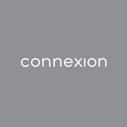 A minimal logo design for the word "connexion" featuring clean lines and a modern font