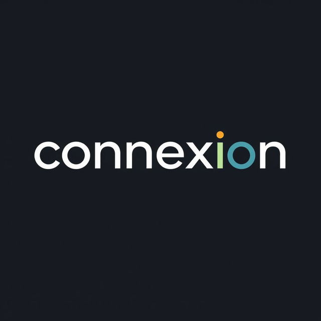 A minimal logo design for the word "connexion" featuring clean lines and a modern font