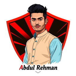 A vibrant digital illustration featuring a young man with dark, stylishly cut hair