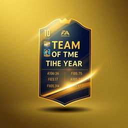A FIFA Mobile card design featuring a 'Team of the Year' theme