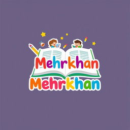 A logo for the brand 'Mehrkhan', dedicated to promoting reading and writing among children