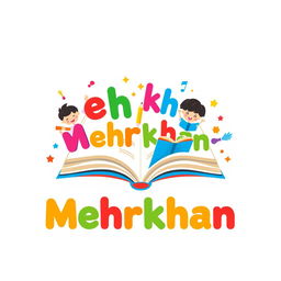 A logo for the brand 'Mehrkhan', dedicated to promoting reading and writing among children