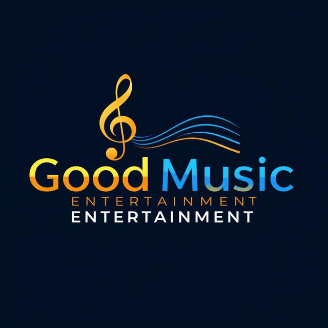 A modern and stylish logo design for 'Good Music Entertainment'