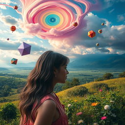 A captivating image that combines the elements of both specified photographs, featuring vibrant and unique background that enhances the overall composition