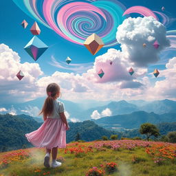 A captivating image that combines the elements of both specified photographs, featuring vibrant and unique background that enhances the overall composition