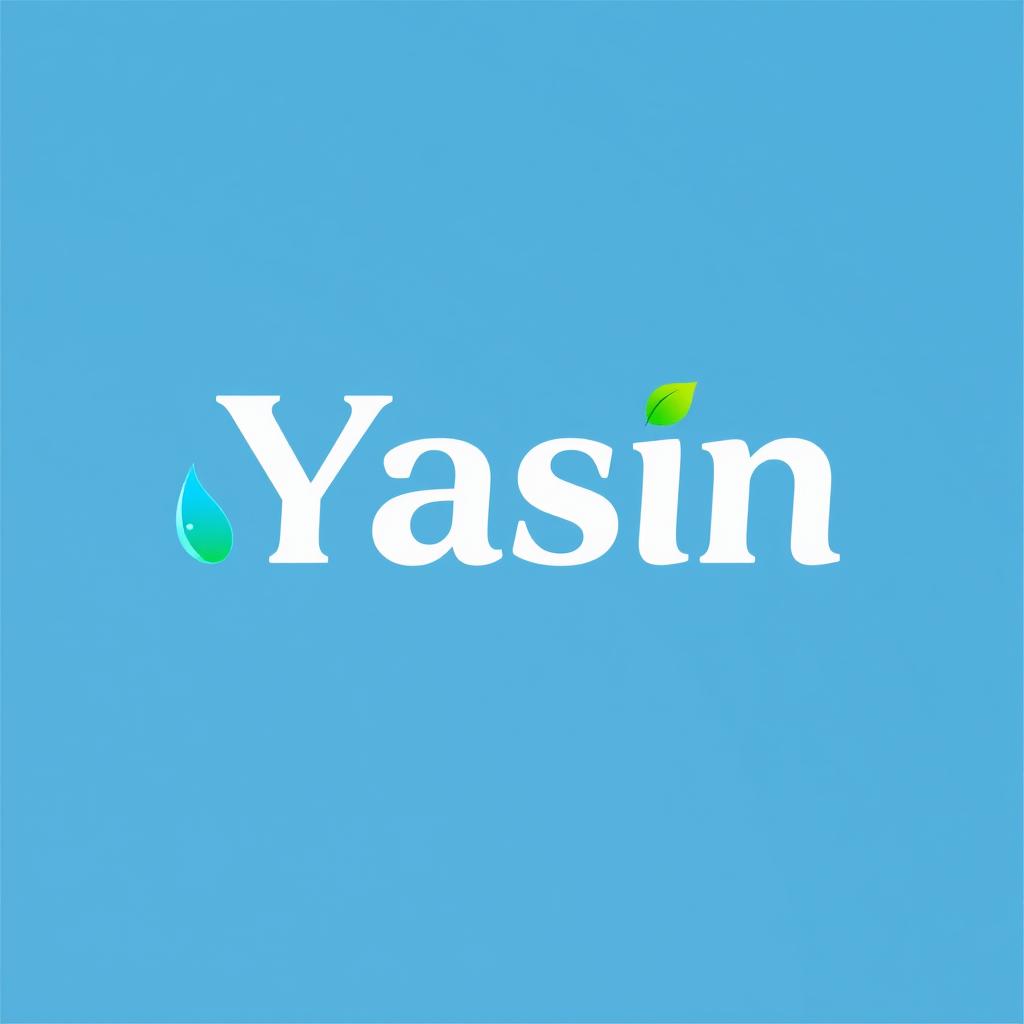 A sleek and modern logo design for a cleaning products store named 'Yasin'