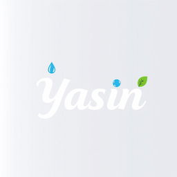 A sleek and modern logo design for a cleaning products store named 'Yasin'