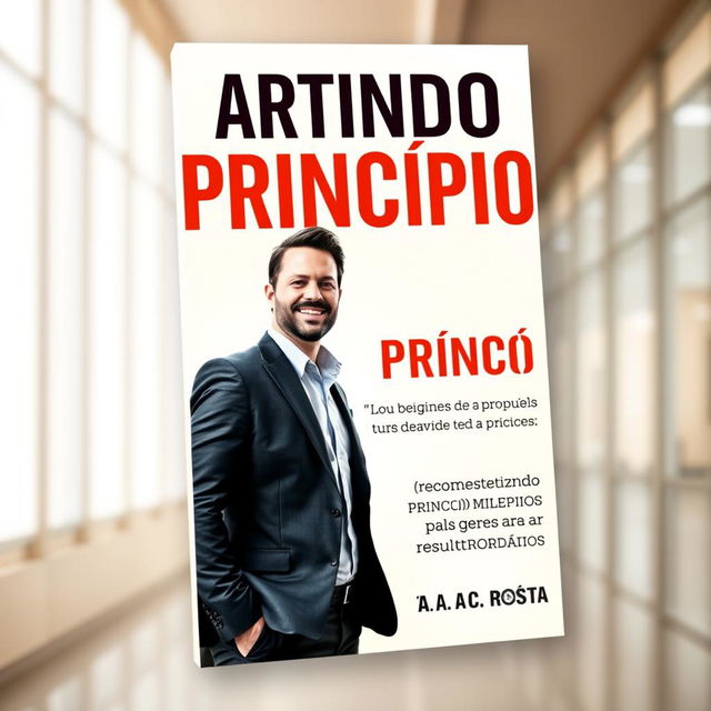 A book cover design for "Partindo do(s) Princípio(s)" in a 15x26 aspect ratio