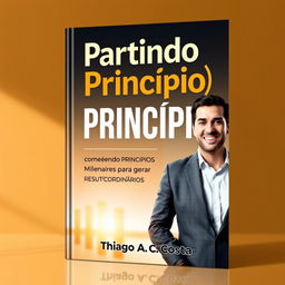 A book cover design for "Partindo do(s) Princípio(s)" in a 15x26 aspect ratio