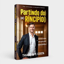 A book cover design for "Partindo do(s) Princípio(s)" in a 15x26 aspect ratio