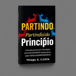 A book cover design for "Partindo do(s) Princípio(s)" in a 15x26 aspect ratio