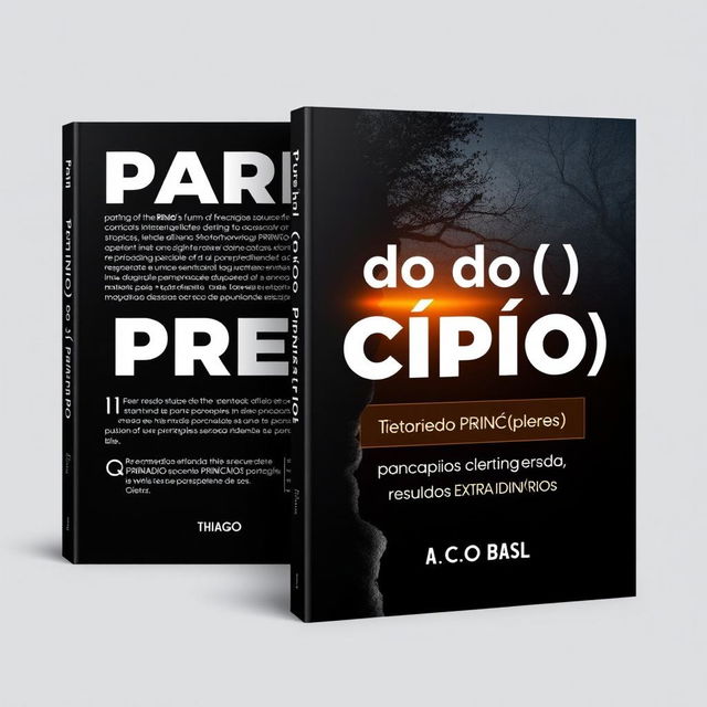 A book cover design for "Partindo do(s) Princípio(s)" in a 15x26 aspect ratio