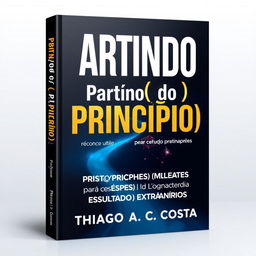 A book cover design for "Partindo do(s) Princípio(s)" in a 15x26 aspect ratio