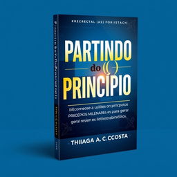 A book cover design for "Partindo do(s) Princípio(s)" in a 15x26 aspect ratio