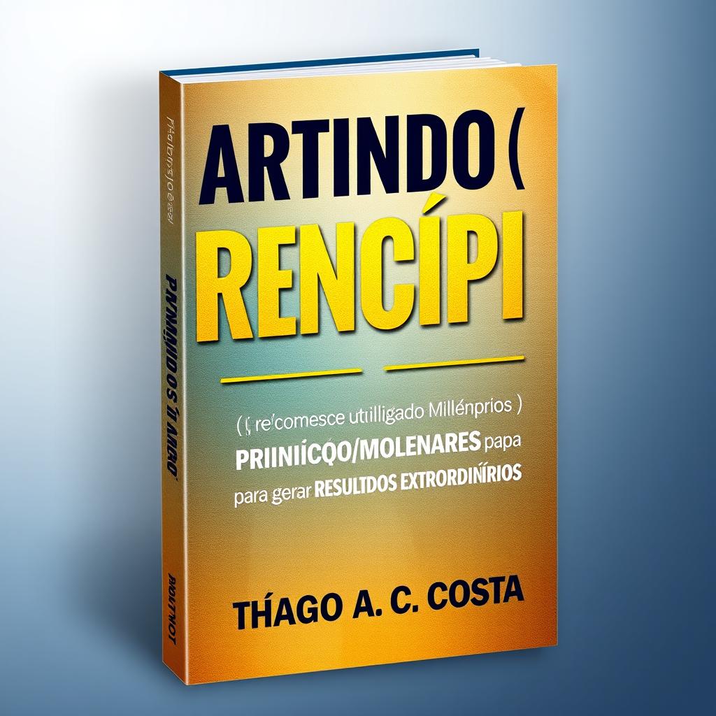 A book cover design for "Partindo do(s) Princípio(s)" in a 15x26 aspect ratio