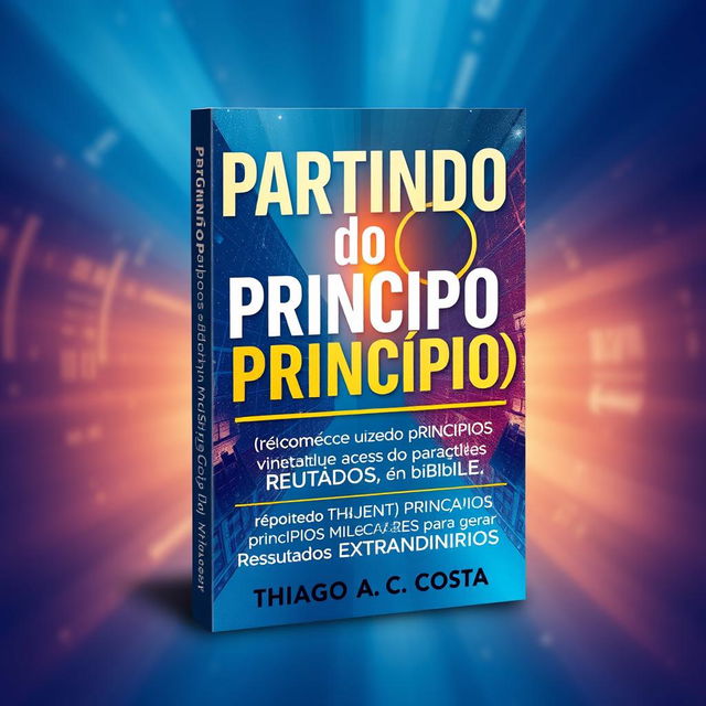 A book cover design for "Partindo do(s) Princípio(s)" in a 15x26 aspect ratio