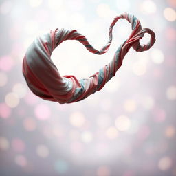 A surreal, exaggerated artistic representation of a long, twisted and vibrant form extending into the frame
