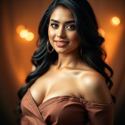 A stunning portrait of Anuska Sarma, showcasing her alluring beauty with captivating eyes and a seductive smile