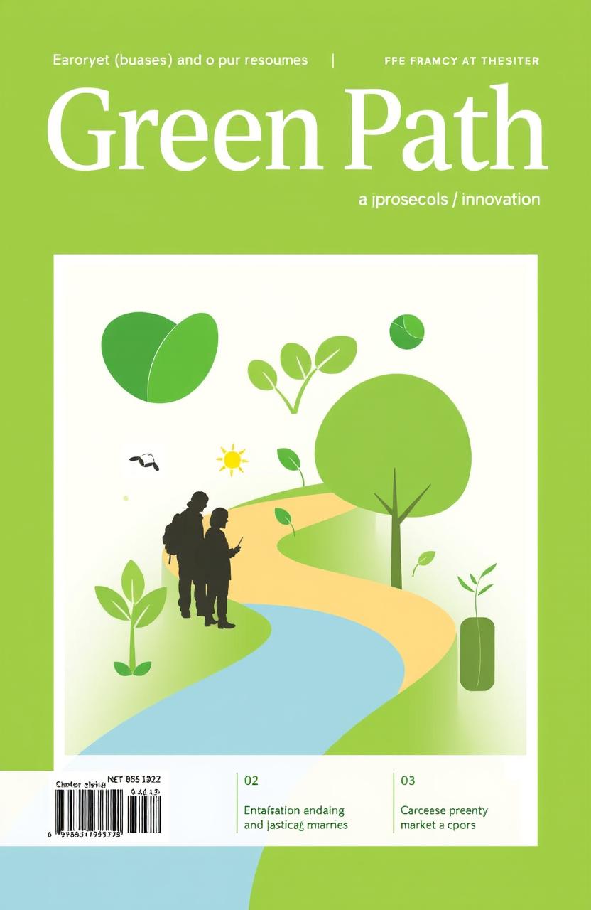 Design a cover for 'Green Path Innovation' that balances innovation and simplicity